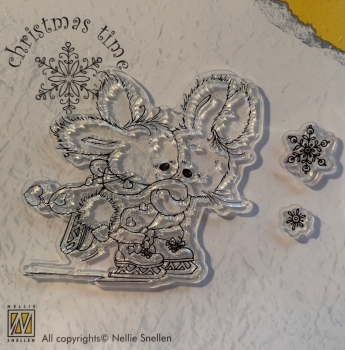 Clear Stamp Christmas Time, Skating in Love